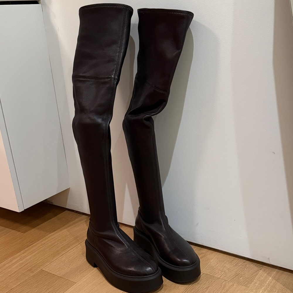 The Row Dark Brown Over-the-Knee Boots